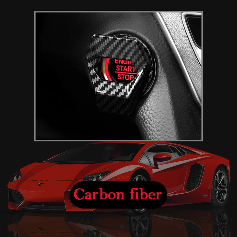 

Car Engine Start Stop Switch Button Cover Decorative Auto Accessories Push Button Sticky Cover Car Interior Car-Styling