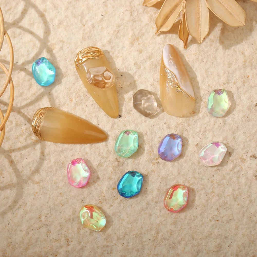 20 шт. кубики льда для ногтей искусственная 3D плоская подошва волнистый камень кристаллическая бижутерия для ногтей DIY роскошные аксессуары для маникюра
