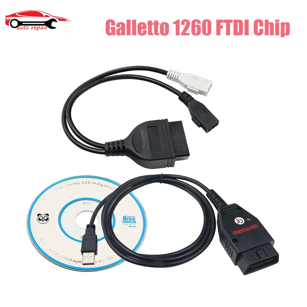 Инструмент для настройки чипа OBD2 Galleto 1260 EOBD/OBD2/OBDII A-udi ECU Flasher кабель инструменты с