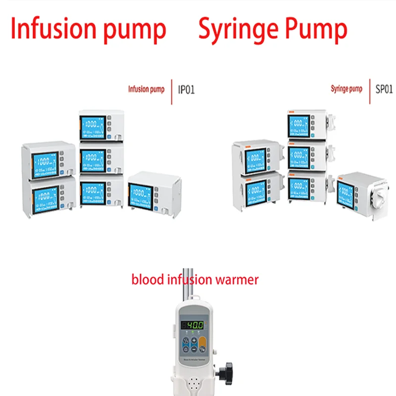 

Stackable Type Human or Veterinary Use Syringe Pump Infusion LCD Real-time Alarm Transfusion Heater