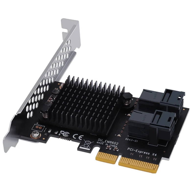 

PCI-E To SFF-8643 Expansion Card 2-Port PCI-EX4 To U2 NVME Hard Disk Adapter Card Dual-Port Split-Free