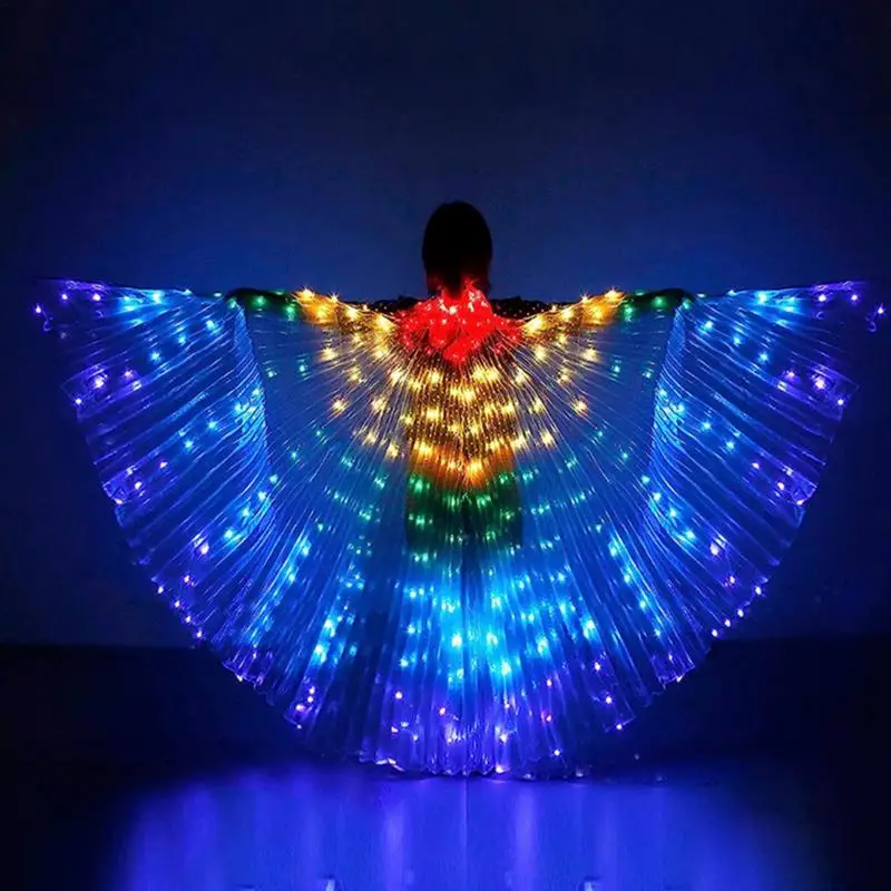 

Light Up LED Wings Belly Dance LED Butterfly Wing Colorful Wing Glowing Light Up Costume For Party Halloween Cosplay Decoration