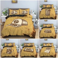 3d retro pattern duvet cover bedding set grunge background illustration comforterquilt cover with pillowcase king queen 23pcs