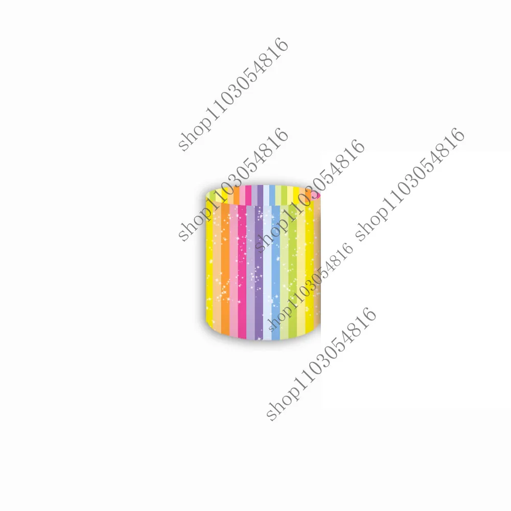 MINISO Care Bears Round Photography Backdrop For Girls Birthday Party Circle Photo Background Booth Plinth Covers Polyester