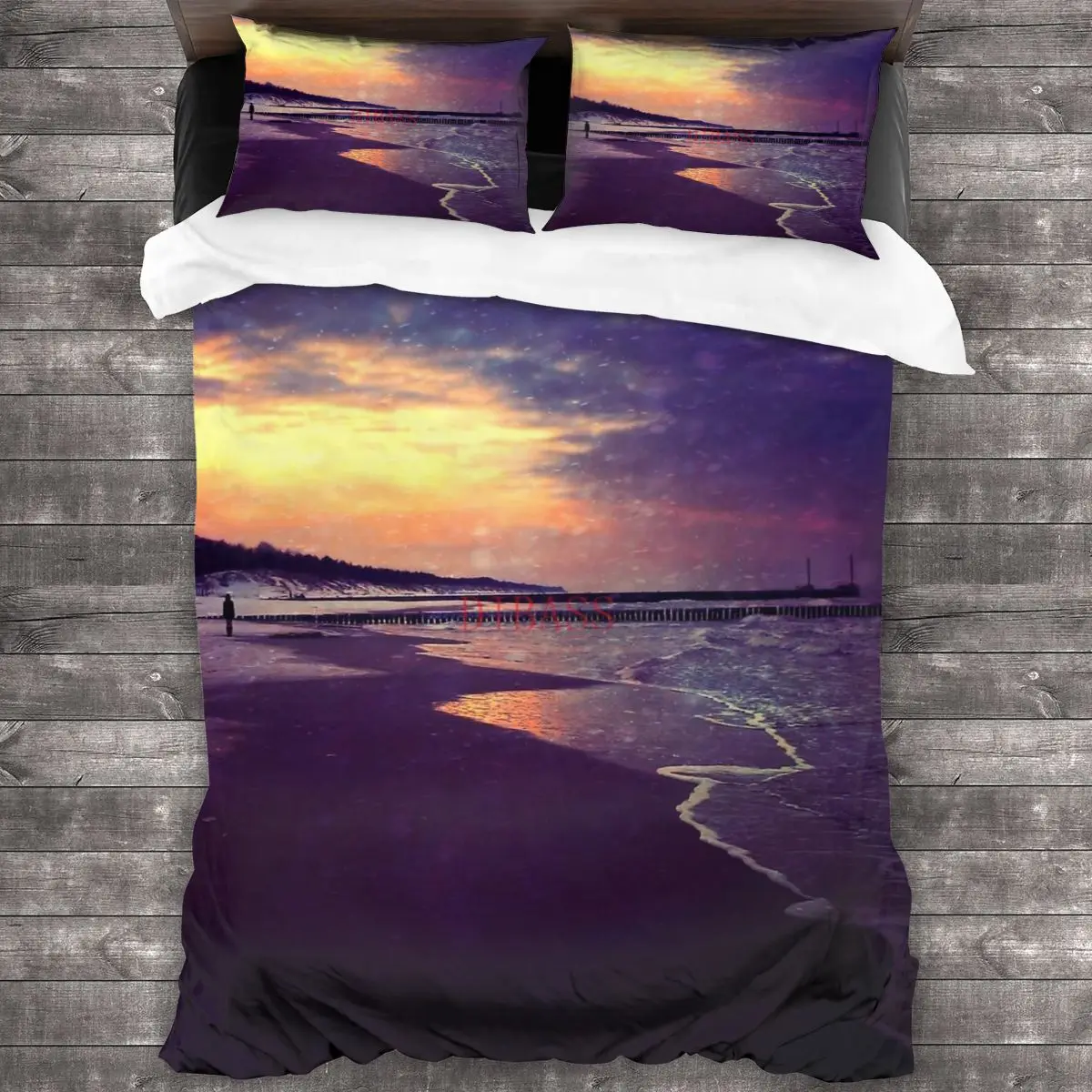 

Walking On The Dream Soft Microfiber Comforter Set with 2 Pillowcase, Quilt Cover With Zipper Closure King Size Comforter Cover