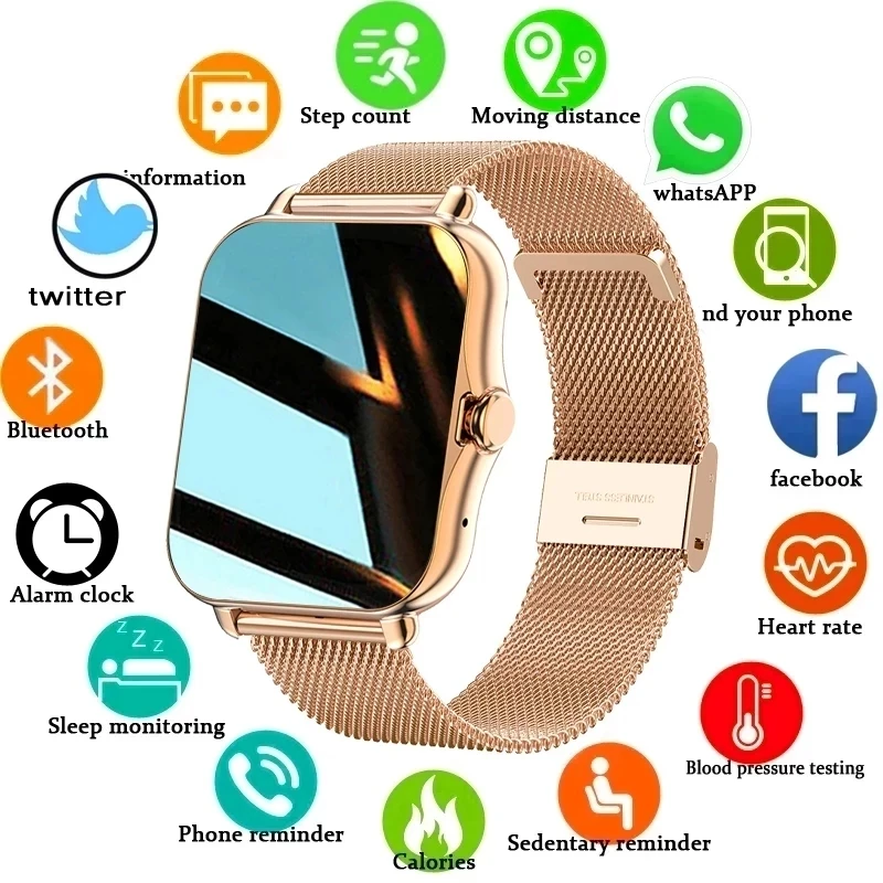 

2021 Bluetooth-compatibleAnswer Call Smart Watch Women Men Full Touch Dial Call Fitness Tracker IP67 Waterproof Smartwatch women