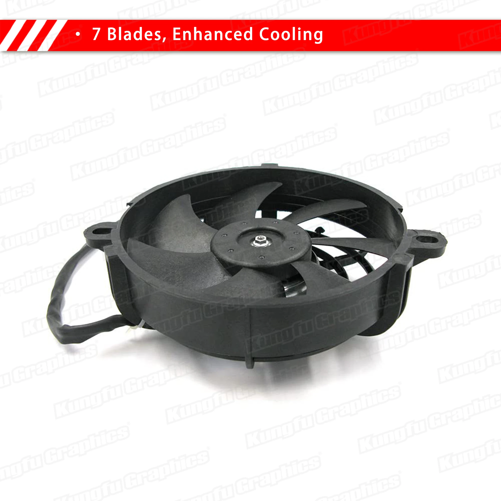 Вентилятор охлаждения JY Racing универсальный радиатор 4 дюйма 12 В С 7 лезвиями