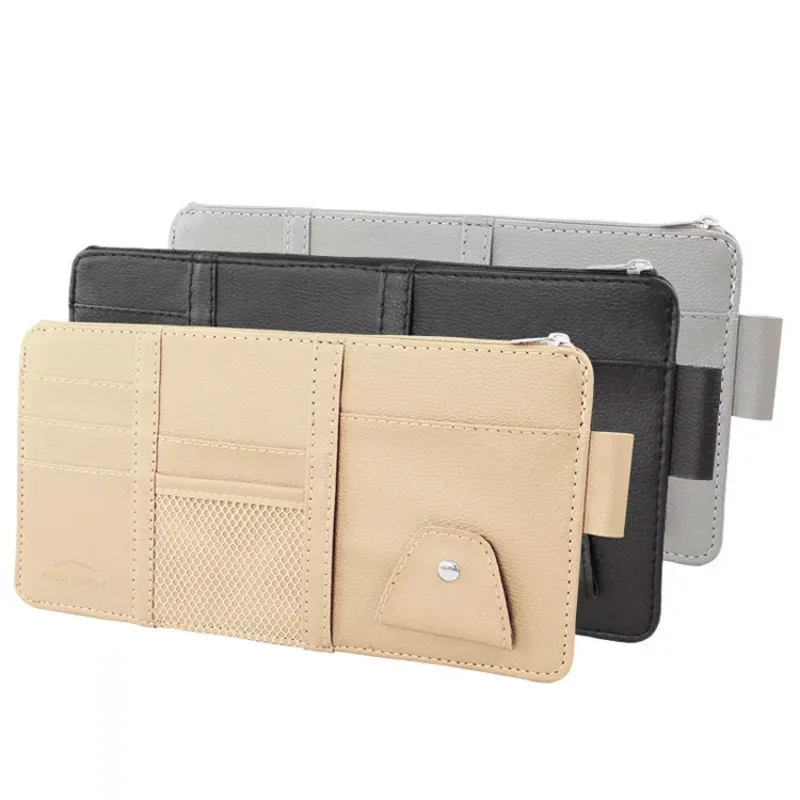 

Car Sun Visor Organizer Multi-Pocket Auto Interior Accessories Pocket Organizer Car Document Storage Pouch Pen Holder