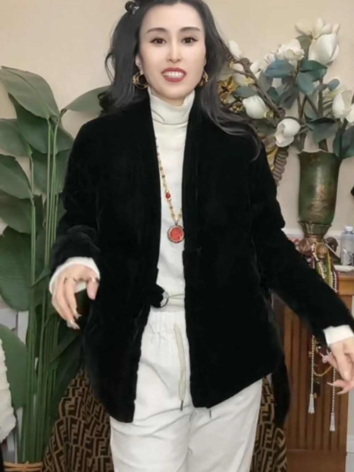 Новая китайская хлопковая куртка в стиле ретро женская зимняя одежда утолщенное