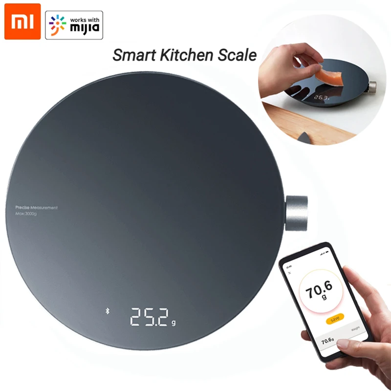 

Xiaomi HOTO Smart Kitchen Scale Mi APP Electronic Scale Mini Mechanical Scale Food Weighing Measuring Tool LED Digital Display