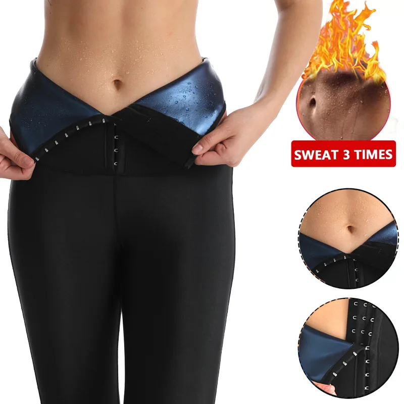 

Women Body Shaper Sweatpants High Waist Gym Leggings Sweat Sauna Pants Weight Loss Yoga Shorts Plus Size Pants Workout Leggings