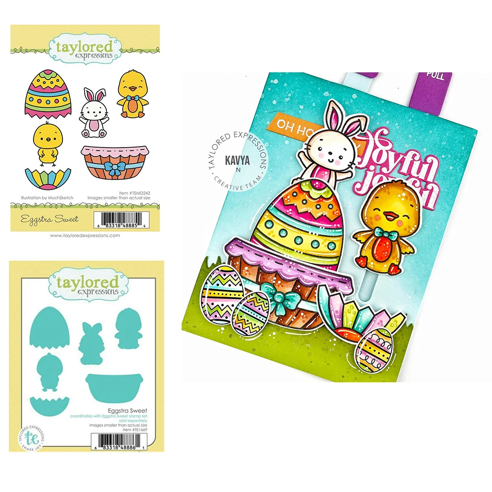 

2022 New Metal Cutting Dies Scrapbook Diary Decorate Embossing eggstra Sweet Easter Template Diy gift Card Crafts Reusable Molds