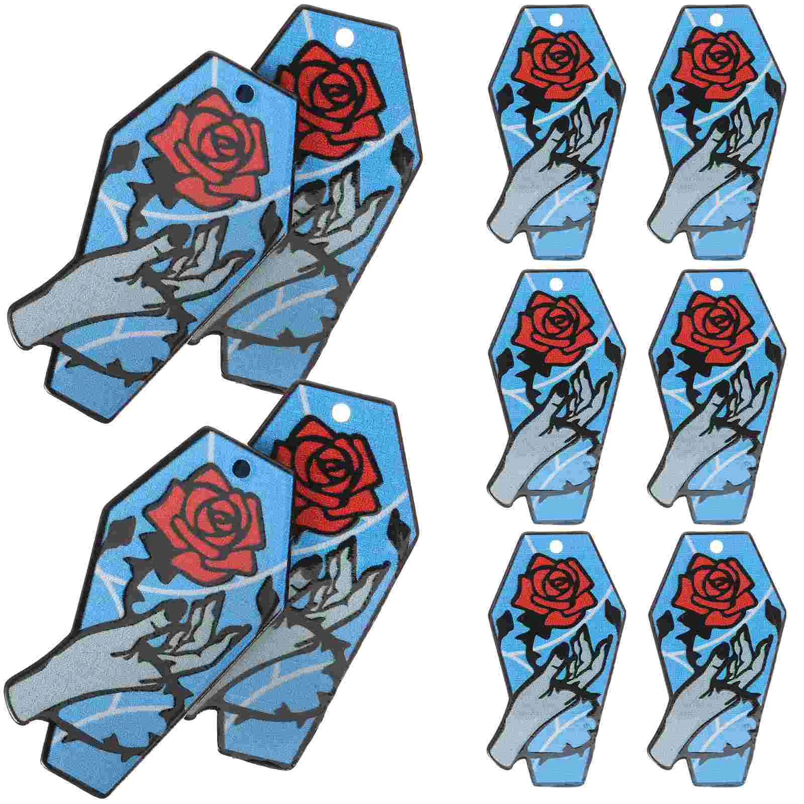 

10 Pcs Jewelry Charms Delicate Bracelet Coffin Choker Acrylic Pendant DIY Necklace