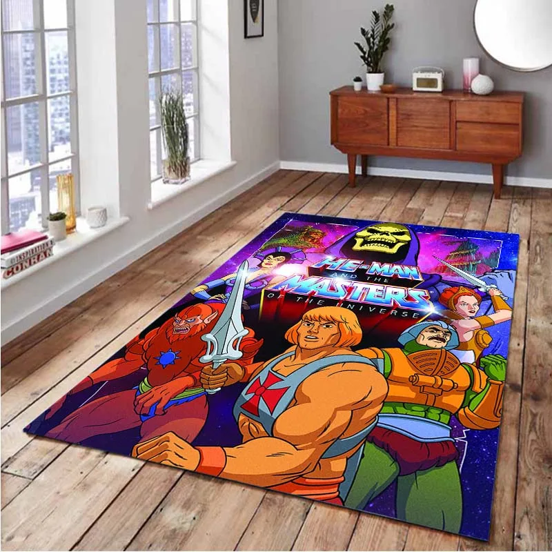 

Fantasy Adventure Animation Masters of The Universe 3D Print Living Floor Room Carpet Soft Flannel Mat for Adult and Children