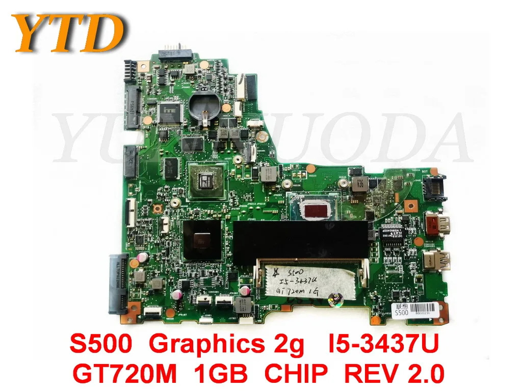 

Original for Lenovo S500 laptop motherboard S500 Graphics 2g I5-3437U GT720M 1GB CHIP REV 2.0 tested good free shipping
