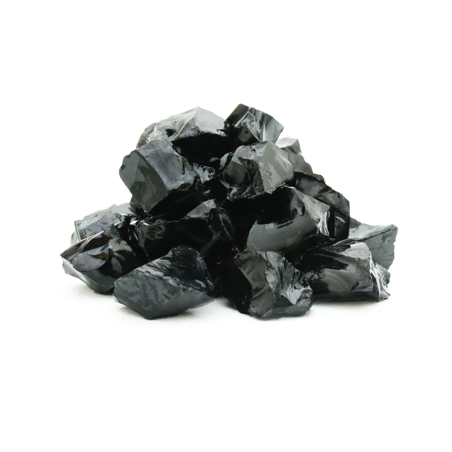 Лечебный камень из необработанного кристалла обсидиана черные камни для Рейки и