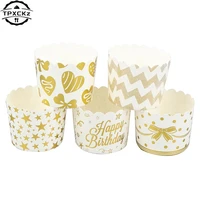 50pcs golden stars cupcake liner baking cup cupcake paper muffin cases cake box cup egg tarts tray cake mould decorating tools