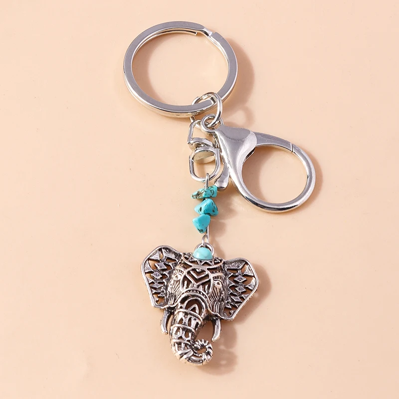 

Cartoon Elephant Keychains Alloy Animal Charms Keyrings for Women Men Car Key Handbag Pendants Key Chains DIY Accessories