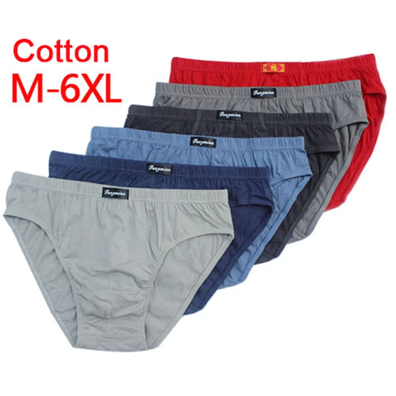 Cotton Mens Briefs Plus Size Men Underwear Panties  Men's Breathable Panties Solid Sexy Comfortable Shorts
