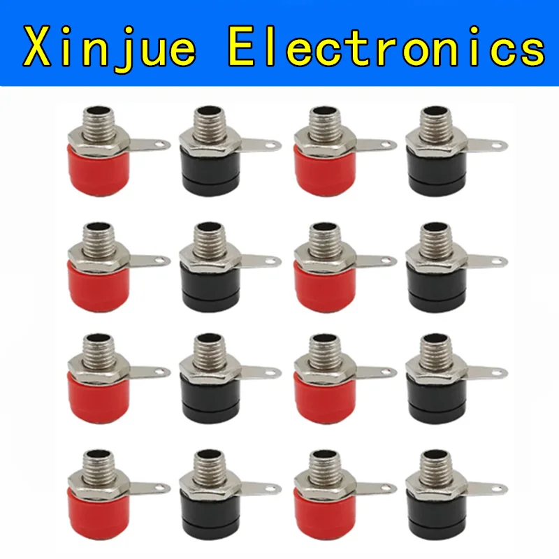 

10 Pçs/lote 4 milímetros Banana Binding Post Jack Conector Vermelho Preto 4 milímetros Banana Tomada Plugue Fêmea Adaptador DIY