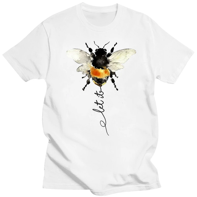 

Let It Bee Shirt - Hippie Bee T-Shirt Street Tee Shirt