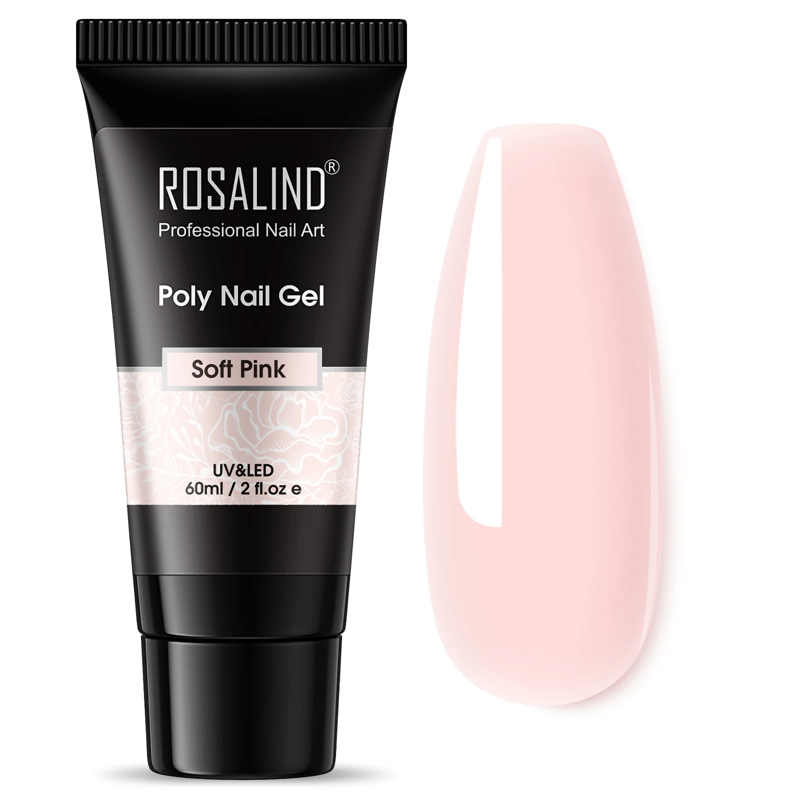 

Полуперманентный лак ROSALIND 60 мл, УФ-гель для наращивания ногтей, акриловый быстросъемный светодиодный эстетический розовый верхний слой для дизайна ногтей