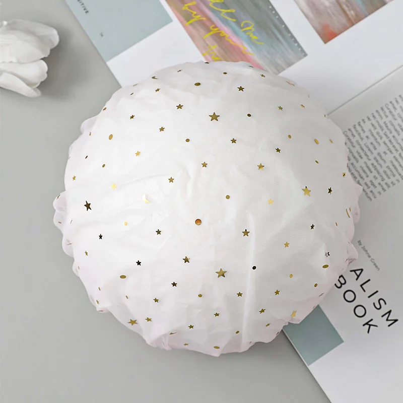 1 шт. двухслойная водонепроницаемая шапочка для ванны и душа женская детская