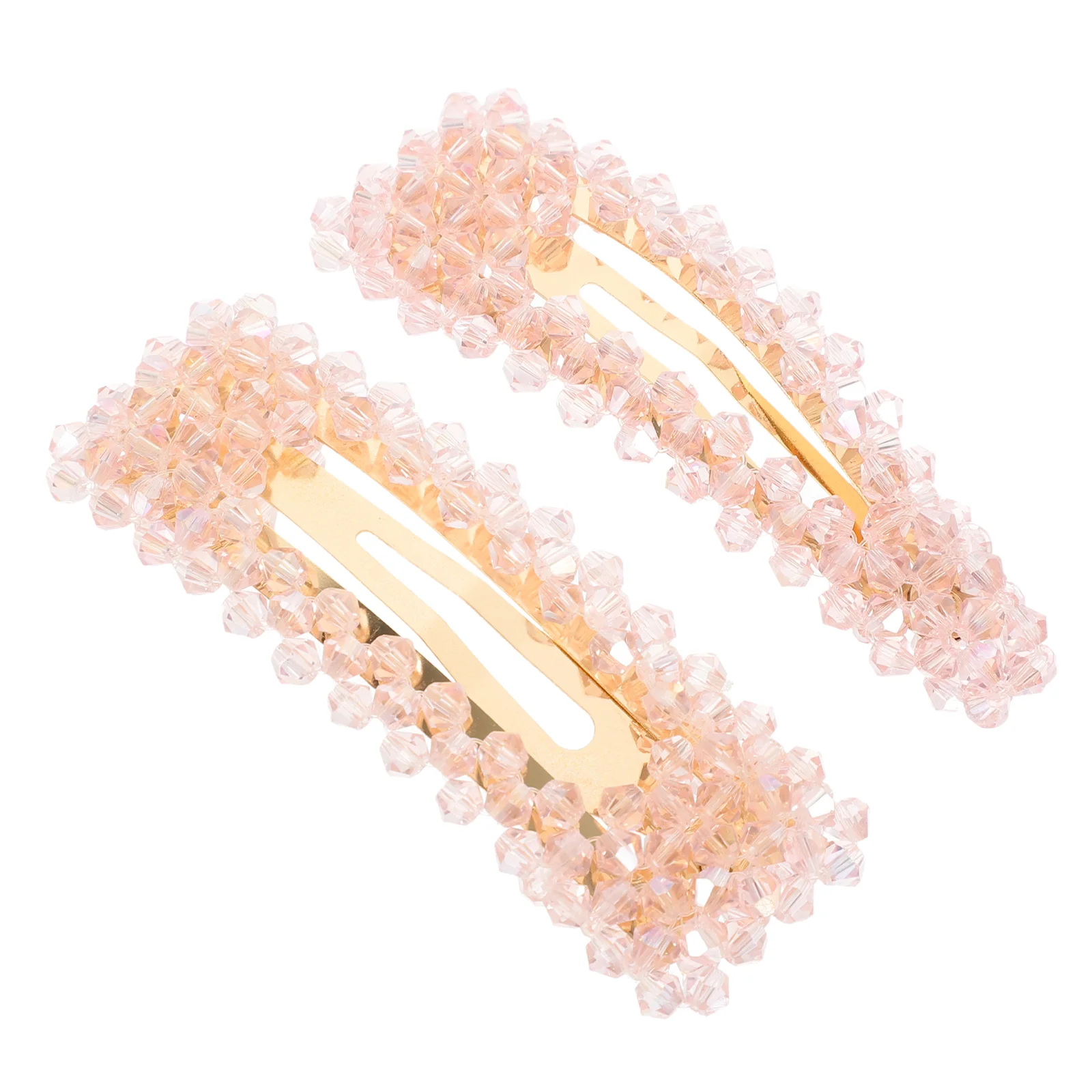 

2pcs Hair Clips Girls Snap Hairpins Women Crystal Clips Cute Hair Accessories Hair Styling Tools