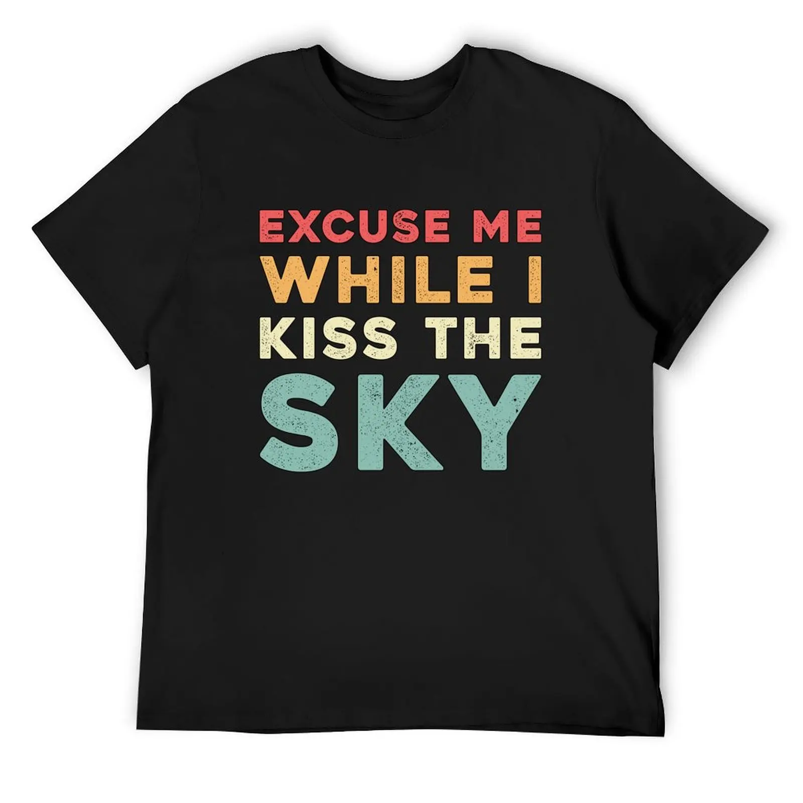 Винтажная футболка Skydiver Excuse Me While I Kiss The Sky уличная одежда мужские рубашки с аниме