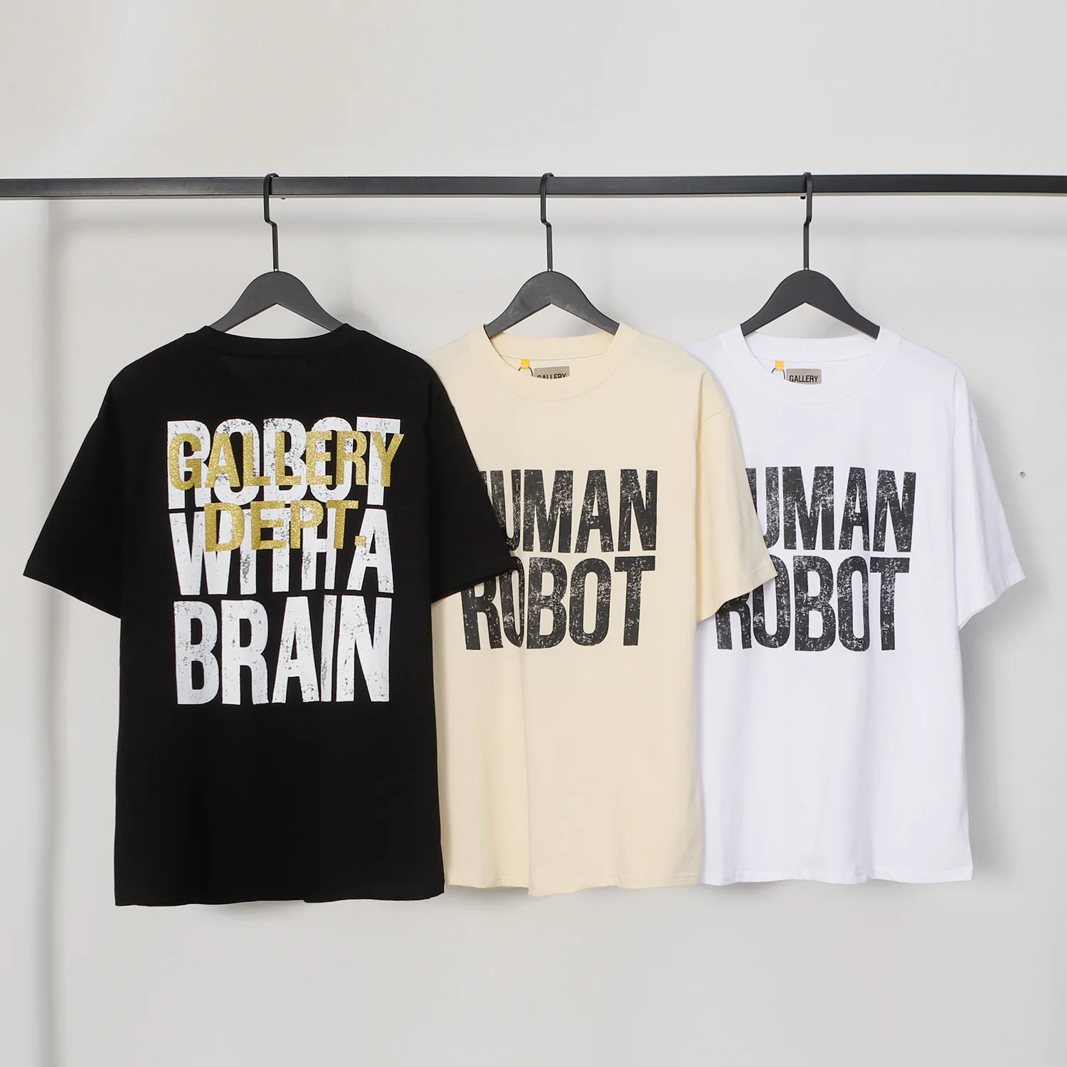 

Fashion Trend Gallery Dept Top Skull Head Flame Colorful English Damaged Short Sleeve T-shirt Fashion Brand Couple