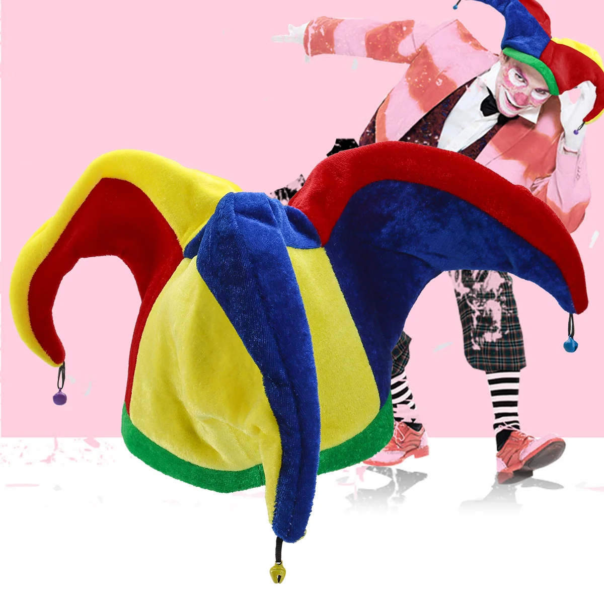 

French Clown Hat Roman Costume Jester Clown Cosplay Hat Circus Clown Dress Vintage Hats Men Flag Cap Fancy Clown Hat Clown Cap