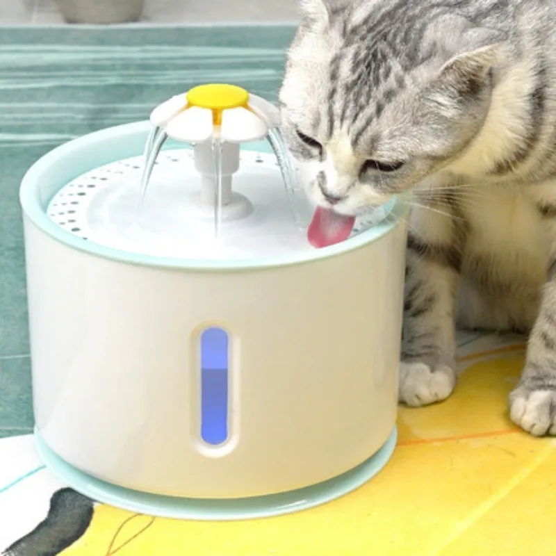 

Automatic Pet Cat Water Fountain with LED Lighting Gatos 2.4L USB Dogs Cats Mute Drinker Feeder Bowl Drinking Cat Accessories