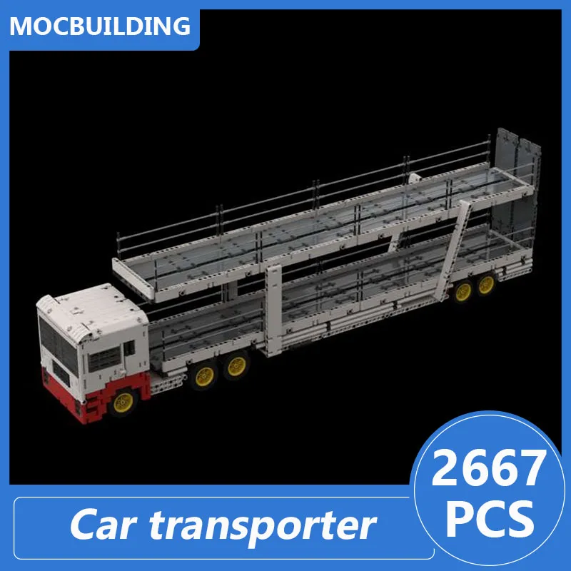 

Car Transporter Model Moc Building Blocks Diy Assemble Bricks Transportation Educational Creative Children Toys Gifts 2667PCS