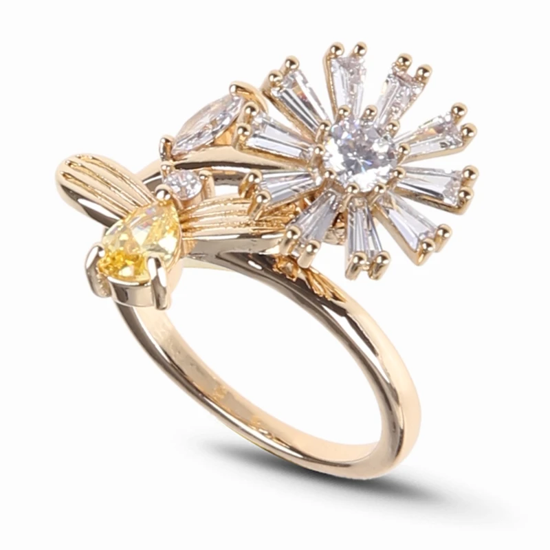 

Anxiety Ring for Women Spinner Stress Worry Rings Flower Bee Spinning Rings Meditation Anti-Anxiety Calming 264E