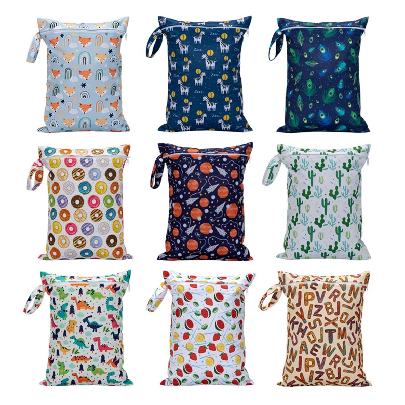 

Fashion Print Wet Dry Diaper Bags Mummy Bag 30x40cm Large Capacity Baby Nappy Bags Organizer Travel Outdoor Storage Handbag