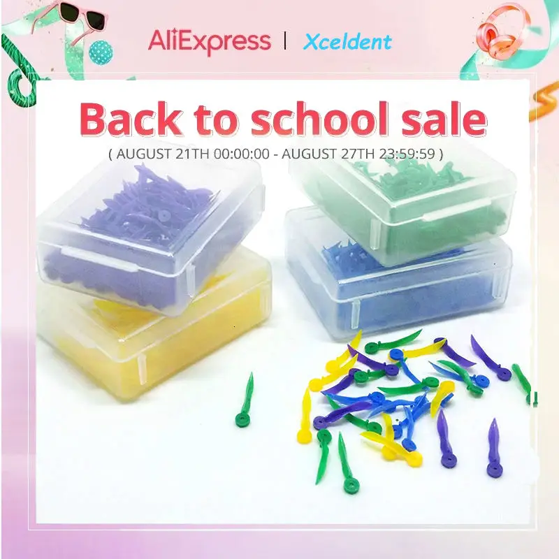 

400pcs Dental disposable Plastic Wedge With Hole All 4 sizes wave shape Wedge