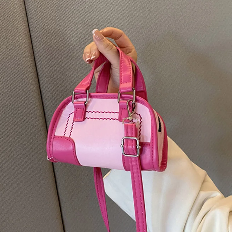 

Contrast color Mini PU Leather Crossbody Shell Bags for Women Luxury Shoulder Bag 2022 Fashion Women's Brand Handbags and Purses