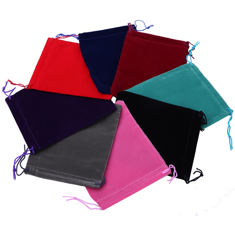 

500pcs/Lot Jewelry Packing Velvet bag 10x12cm Christmas/Wedding Packaging Bags Soft Drawstring Gift Bags & Pouches