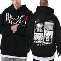 anime kakegurui graphic logo print hoodie jabami yumeko manga hoodies fashion long sleeves men women cotton casual sweatshirt