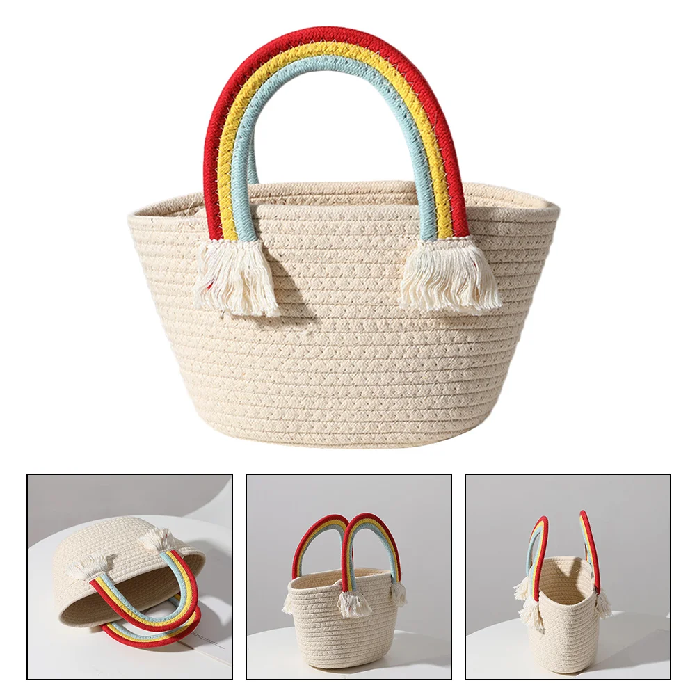 

Macrame Bag Diy Macrame Bucket Bag Rainbow Purse Macrame Shopping Bag Woven Tote Bag Macrame Crossbody Bag