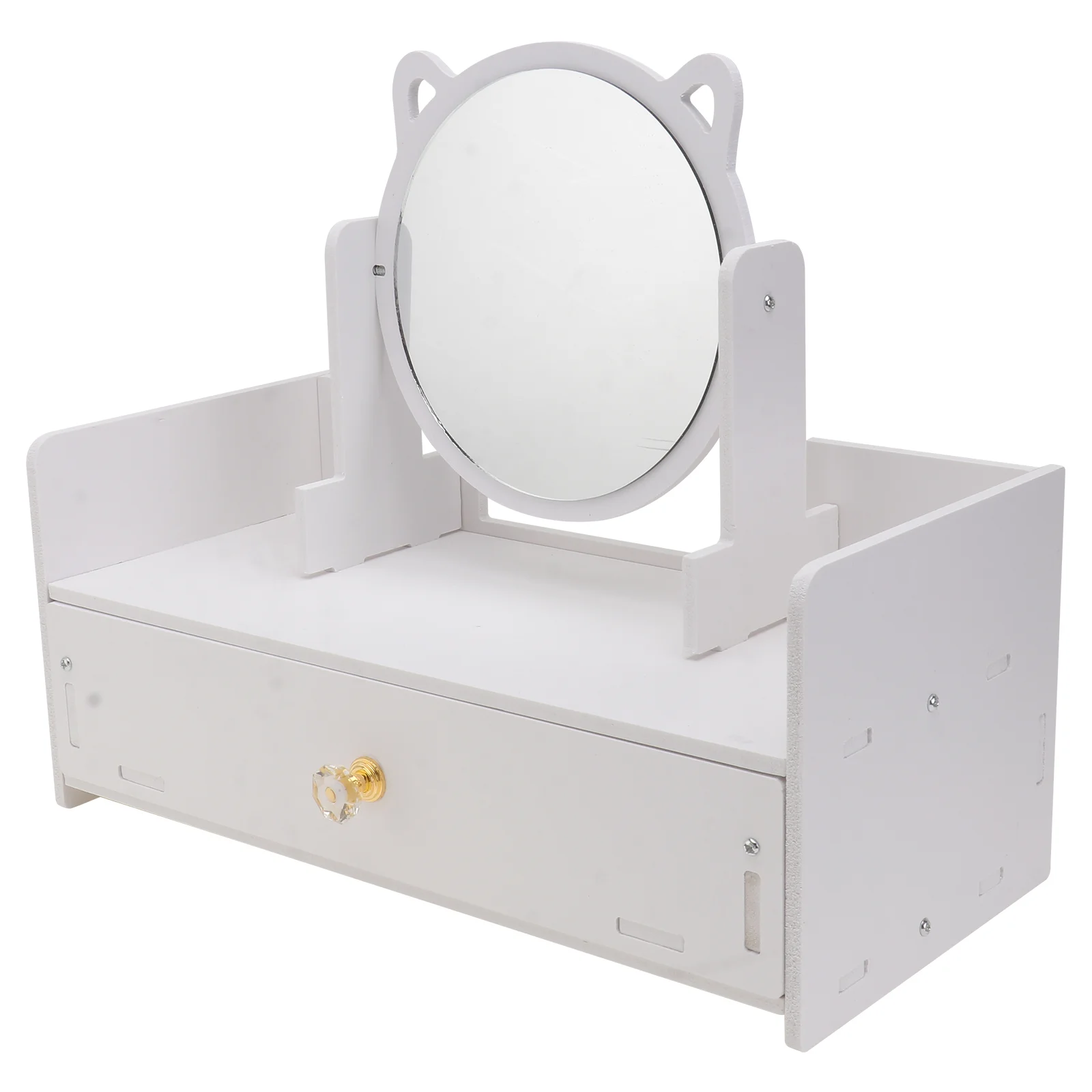 

1pc Cosmetics Mirror Storage Box Multifunctional Convenient Desktop Mirror Storage Box