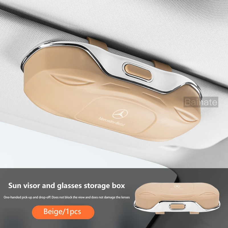 

Автомобильный ящик для хранения солнцезащитных очков, чехол для очков с солнцезащитным козырьком для Mercedes Benz AMG A C E Class W201 W210 W108 W204 W205 W203 W211
