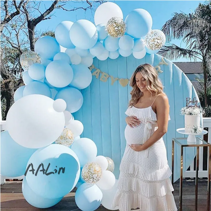 Pastel Blue Latex Balloons Garland Arch Kit Baloons for Birthday Wedding Decoration Graduation Decor Home Family Party Supplies