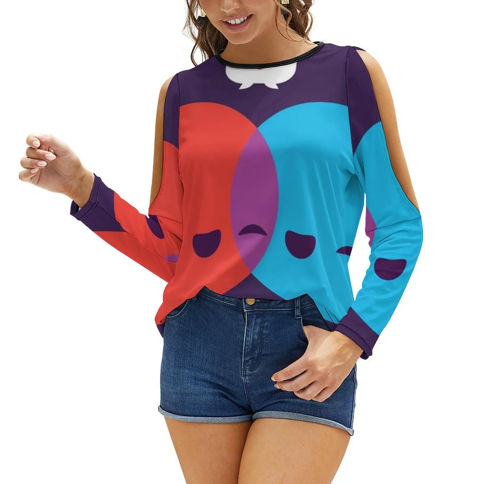 Женская футболка с круглым вырезом коротким рукавом |