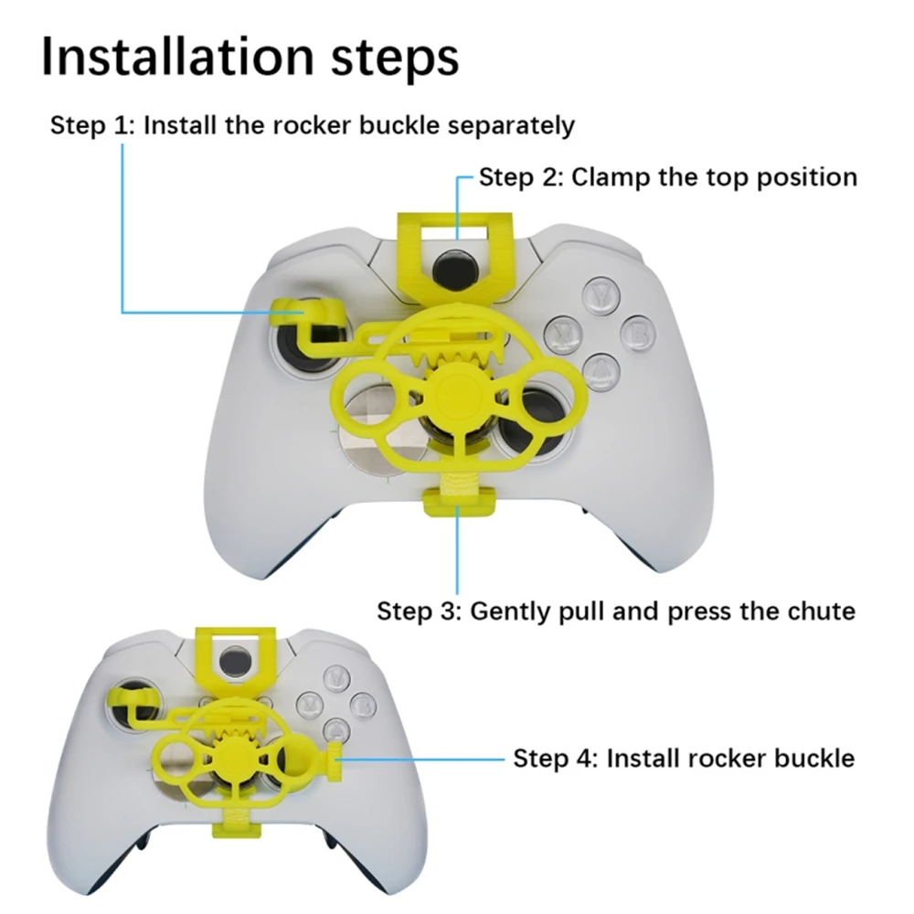 For Xboxone/X/S/Elite Racing Games Mini Steering 3D printing Wheel Auxiliary Controller Game Joystick Simulator Gamepad images - 6