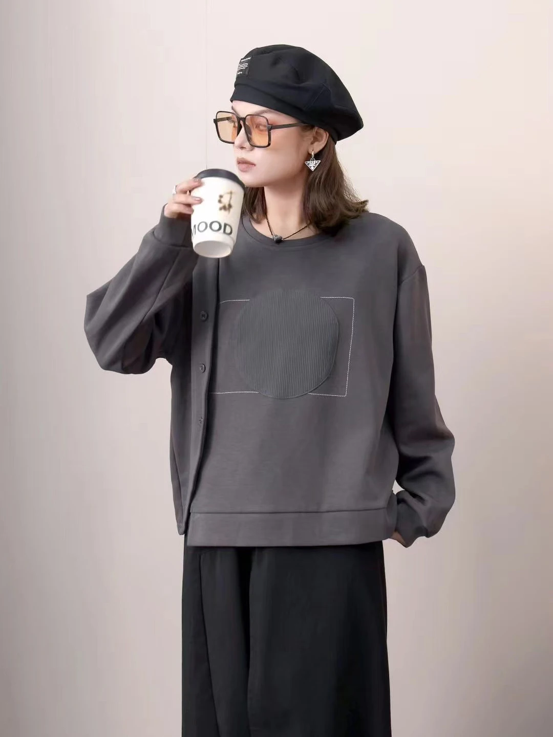 Женская асимметричная футболка Sl из полиэстера и хлопка