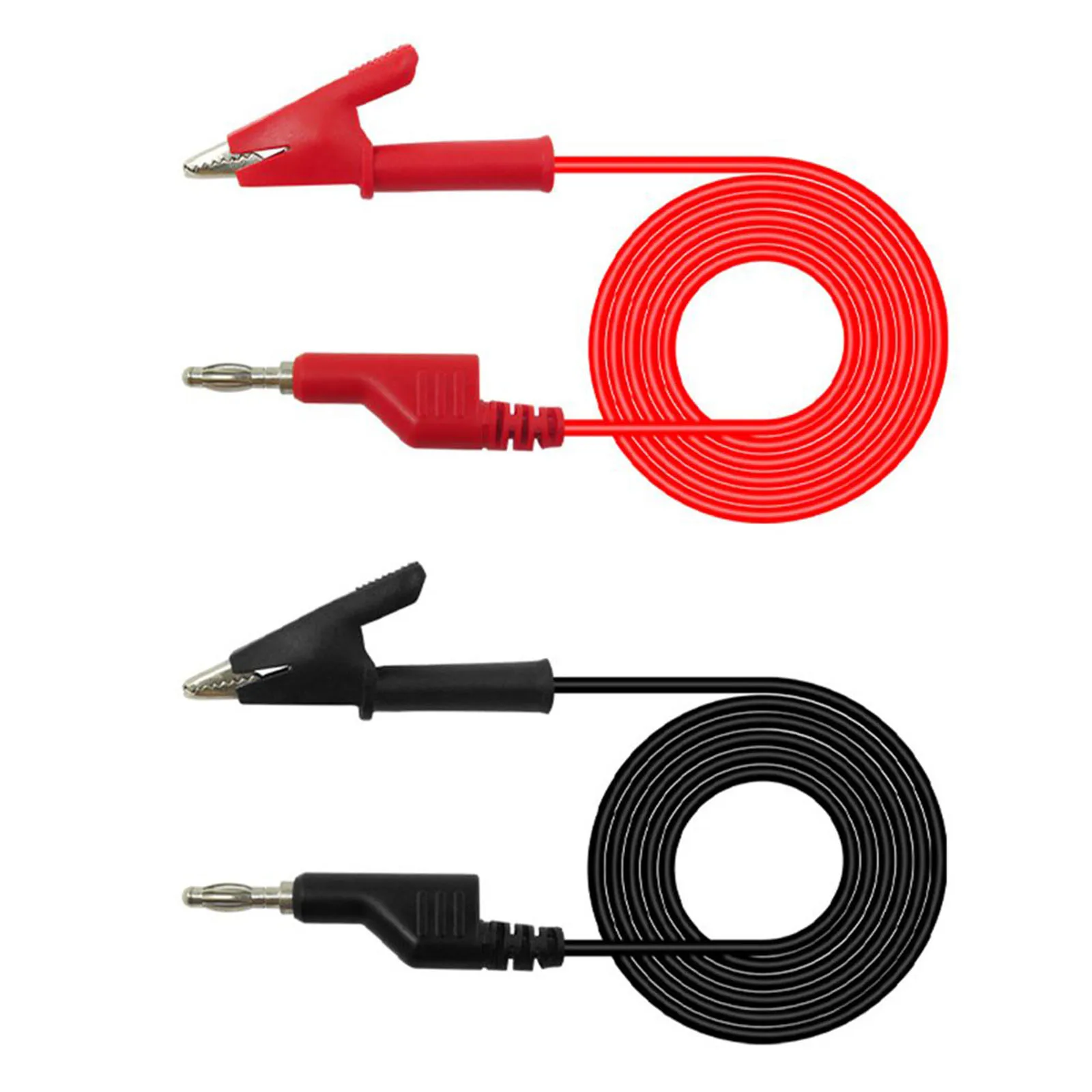 

Efficient Siliconen Banana Plug Test Leads 2PCS Crocodile Alligator Clip 1M Cable Accurate Readings Every Time!