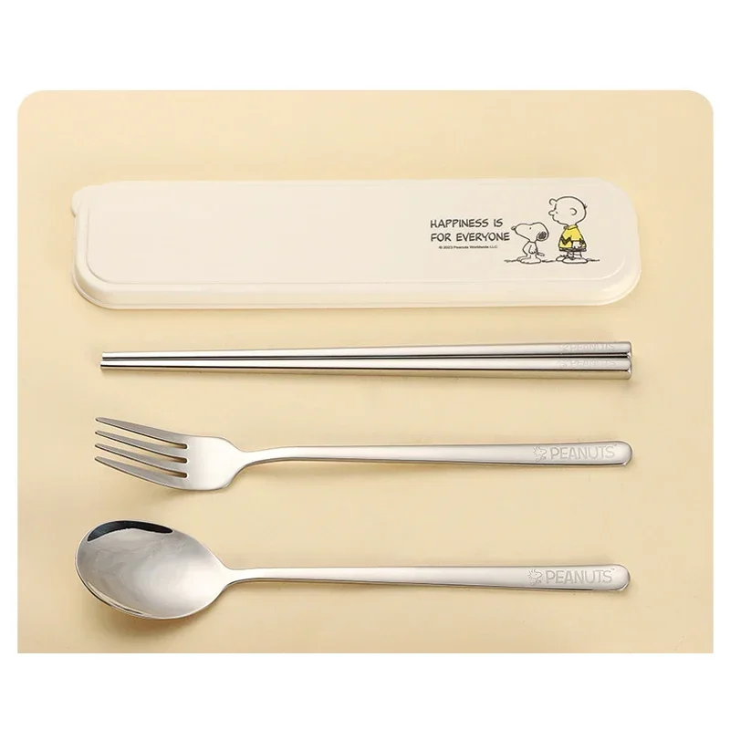 Портативный набор столовых приборов Snoopy для кемпинга столовая посуда из
