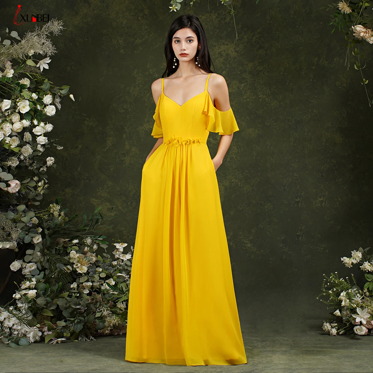 

Robe Demoiselle D'honneur New Long Bridesmaid Dresses Formal Lady Party Dress Maid Of Honor Gown Custom Dresses Fast Shipping