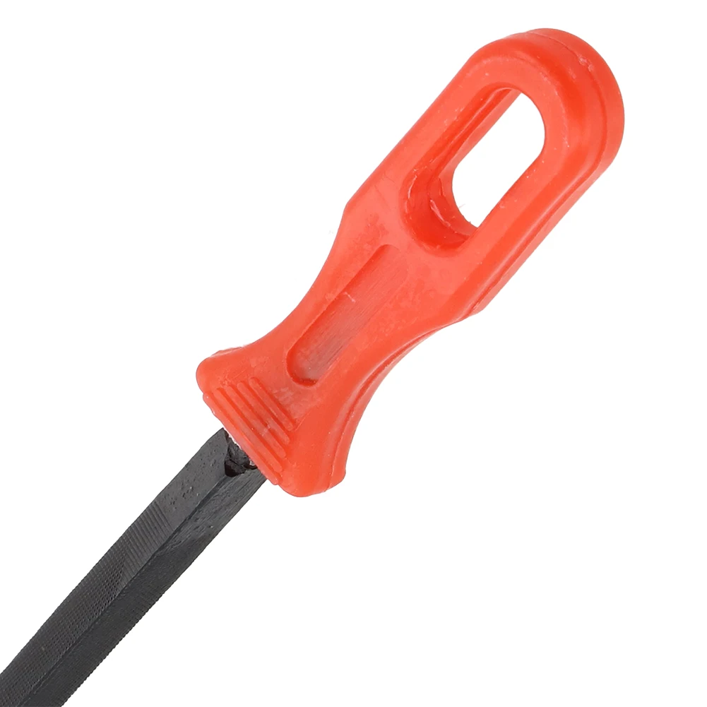 

1pc 6Inch Triangular Steel File Handle 80mm Woodworking Grinding Saw For Wood Plastic Plaster Work-pieces Black Red Hand Tools